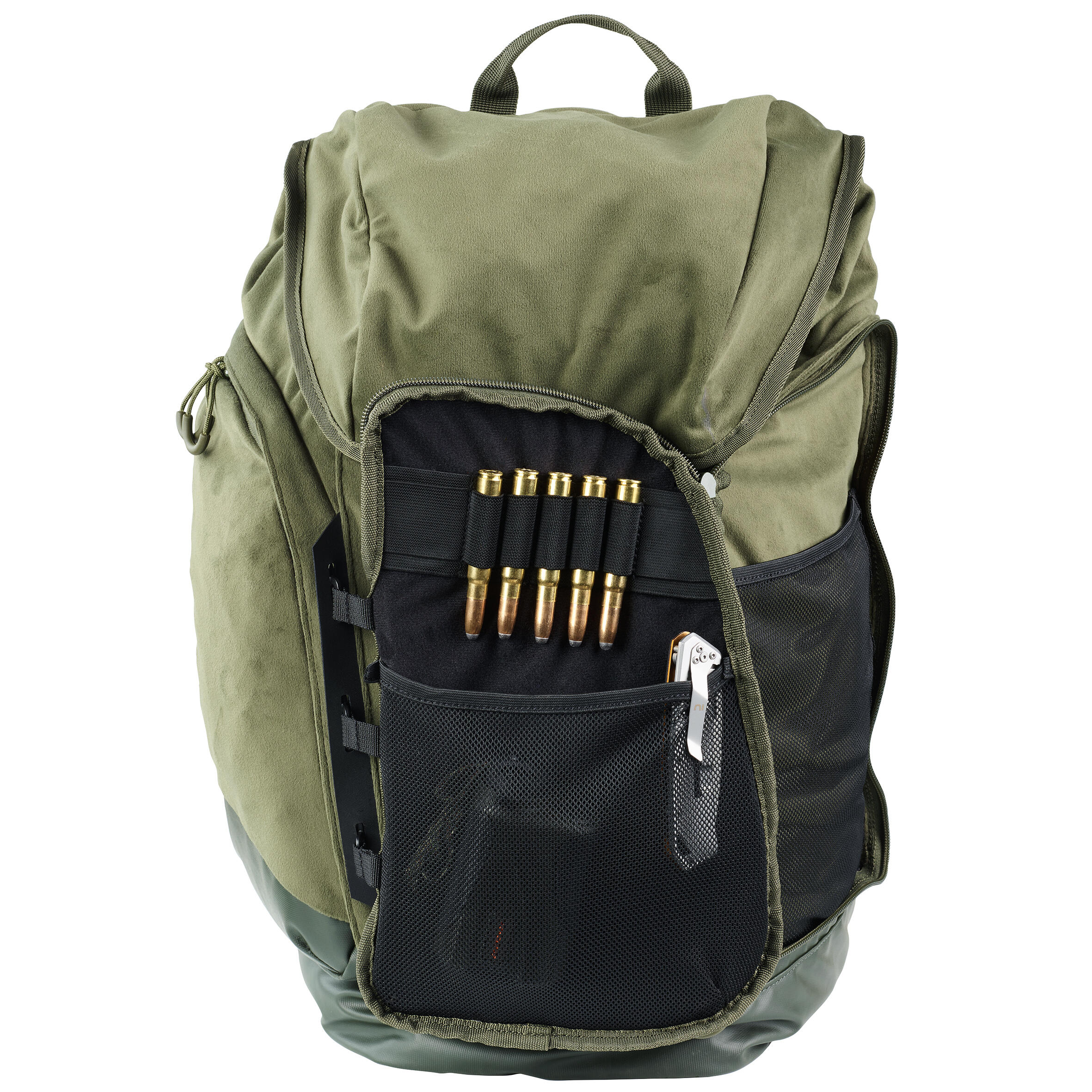 Mochila Caza Solognac 35L Tejido Silencioso Perlante Verde 5/7