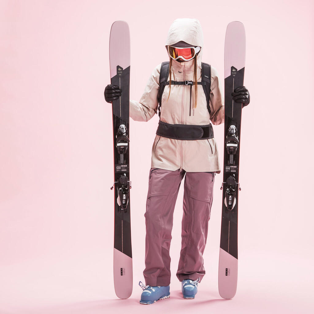 WOMEN’S SKI JACKET FR 500 - PALE PINK