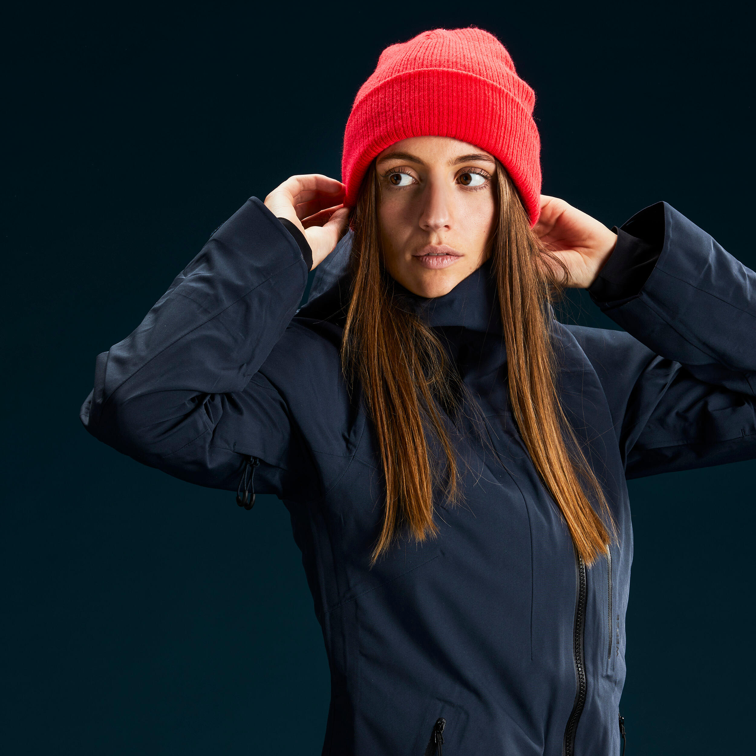 Women's warm and breathable ski and snowboard jacket, FR500