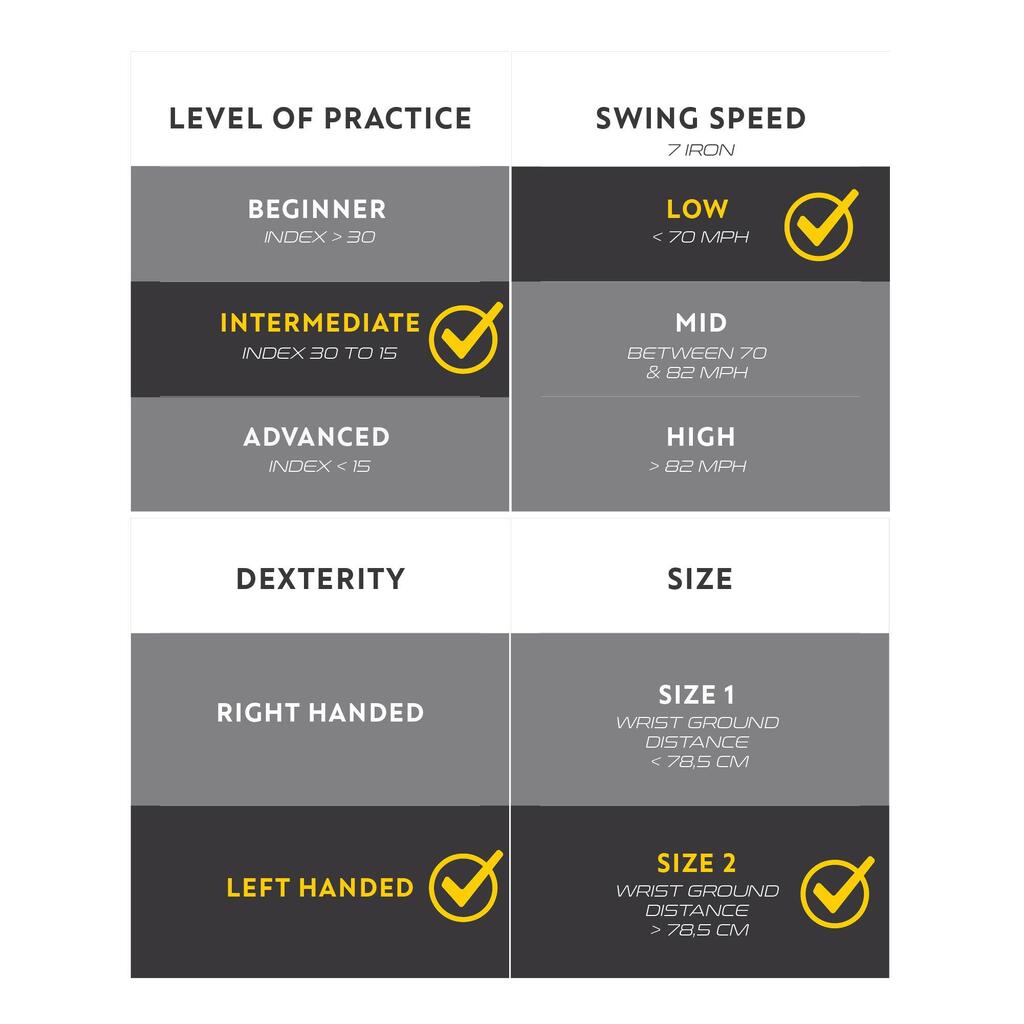 Golf Hybrid LH Size 2 and Low Speed 500