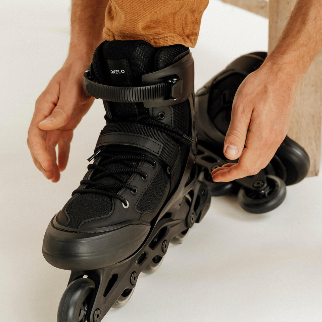 Roller fitness adulte FIT100 Noir Argent