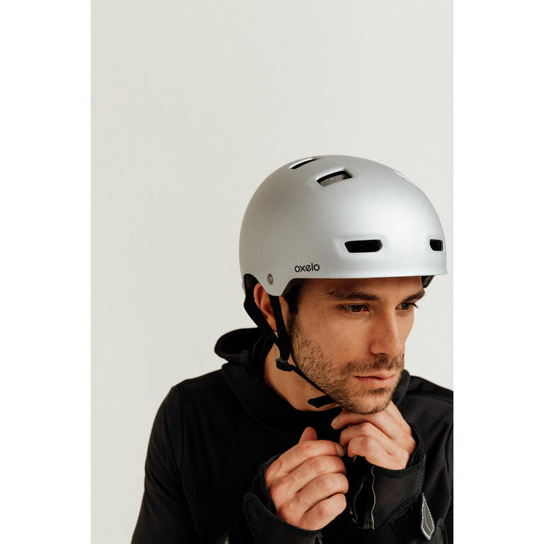 Inline Skating Skateboarding Scootering Helmet MF500 - Grey