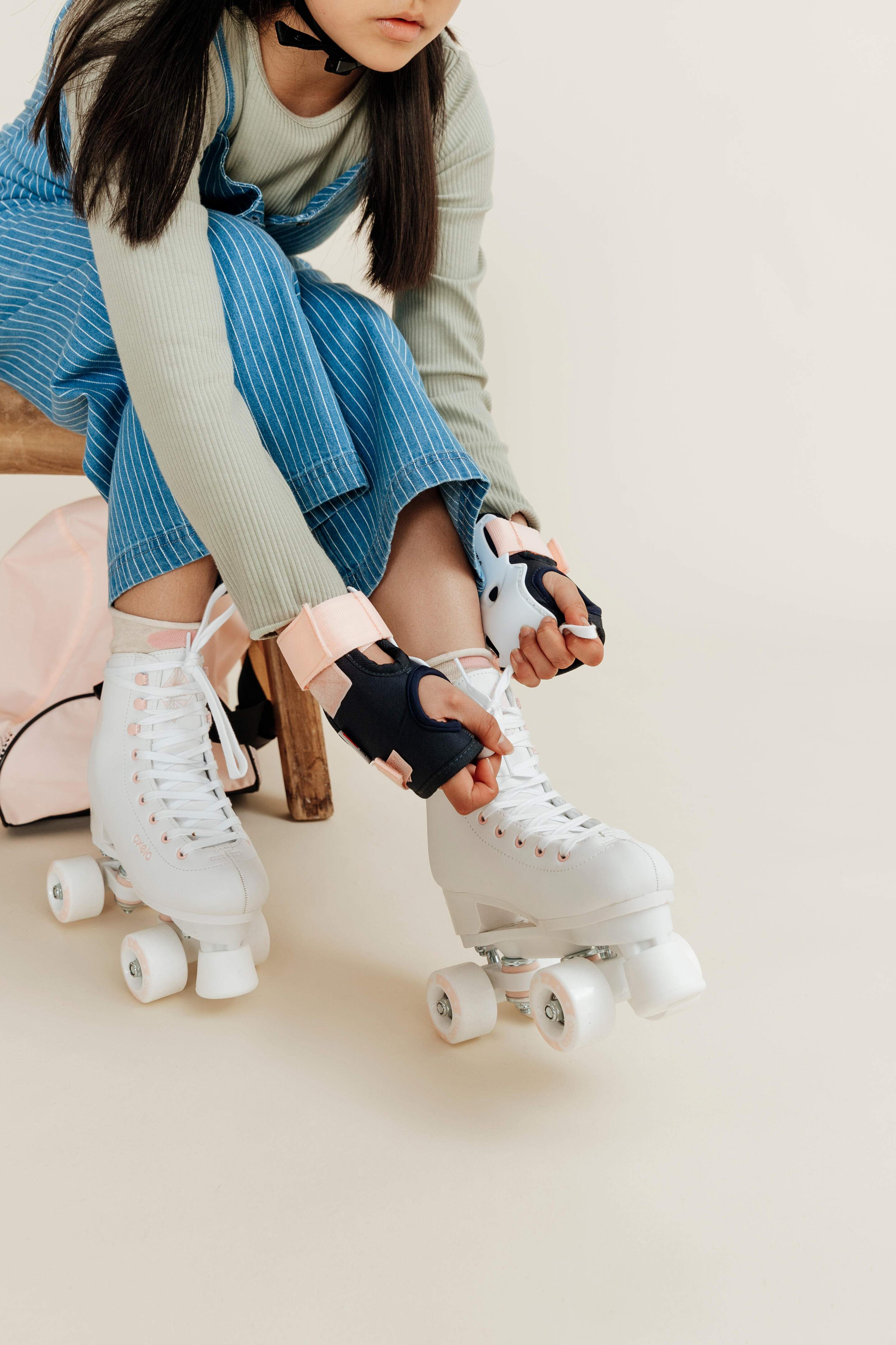 Kids' and Adult Artistic Roller Skating Quad Skates 100 - White 12/57