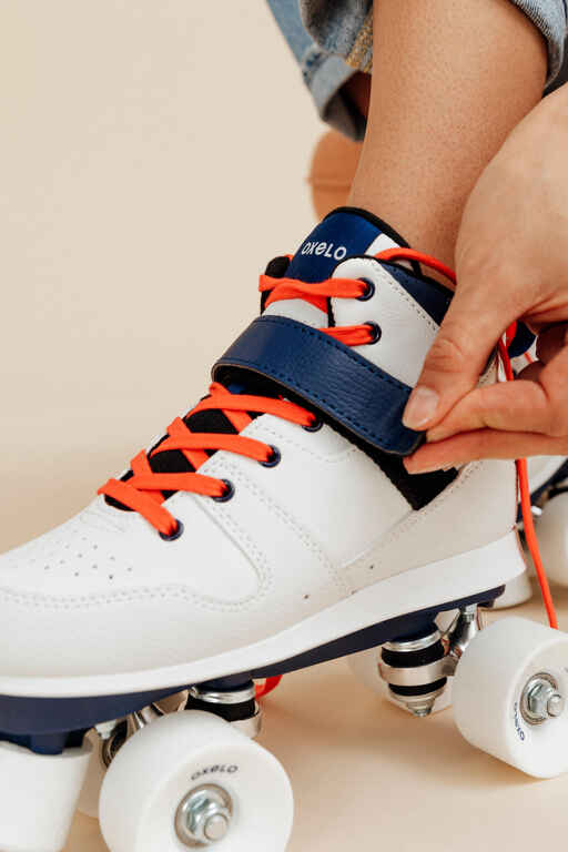 Adult Roller Skates Quad 100 White Decathlon