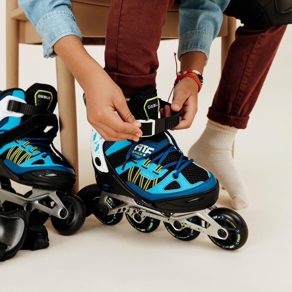 Inline Skates Inliner Kinder Fitness - Fit 5 blau/weiß
