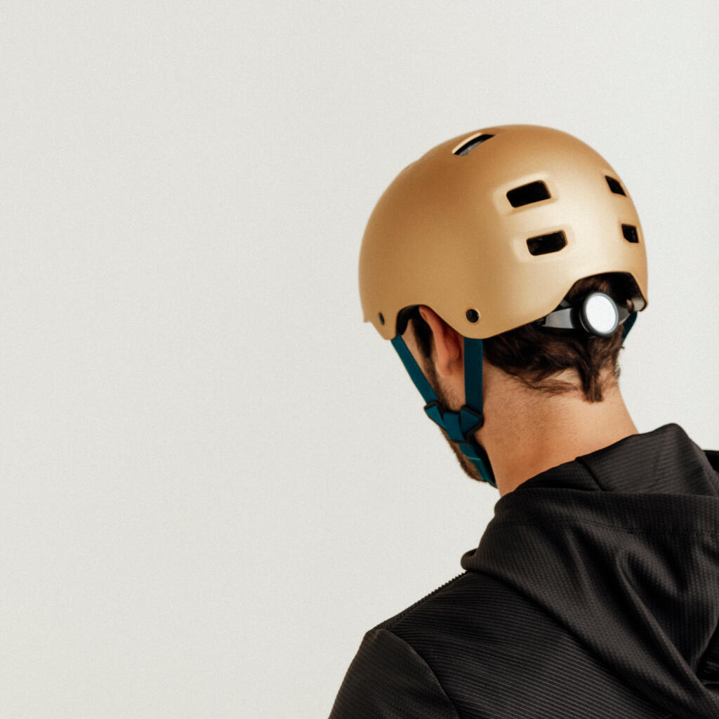 Casque roller skateboard trottinette MF540 Urban Gold