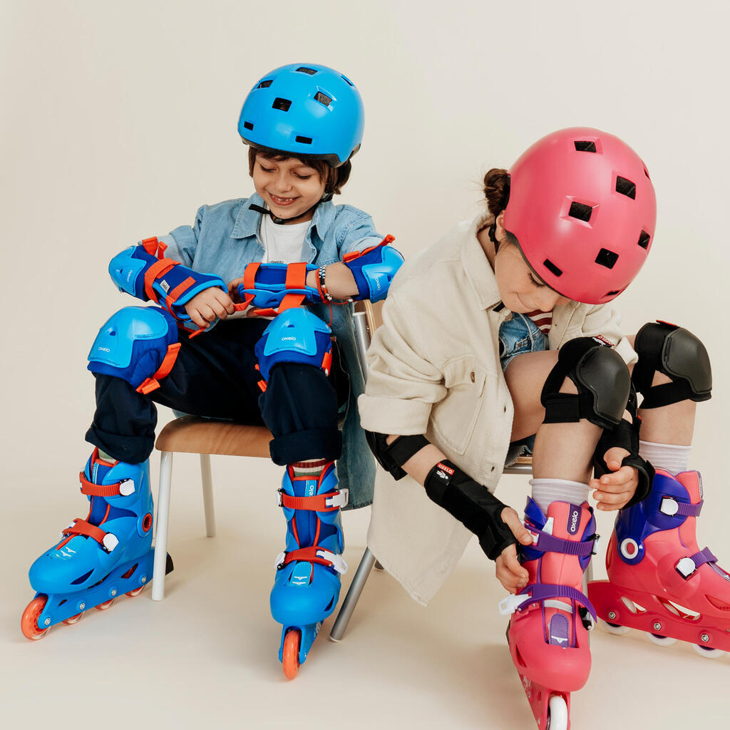 Kids' 3x2 Inline Skating/Scootering Protective Equipment Play - Caktus