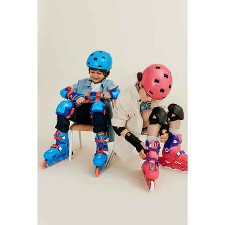 Kids' 2 x 3-Piece Inline Skating Scooter Skateboard Protective Gear Play - Blue