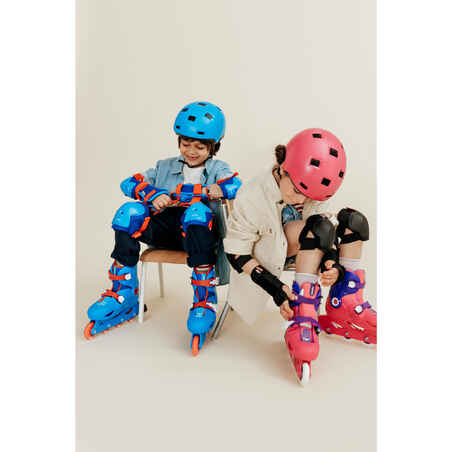Casco patines/monopatín/patineta niños B100 azul