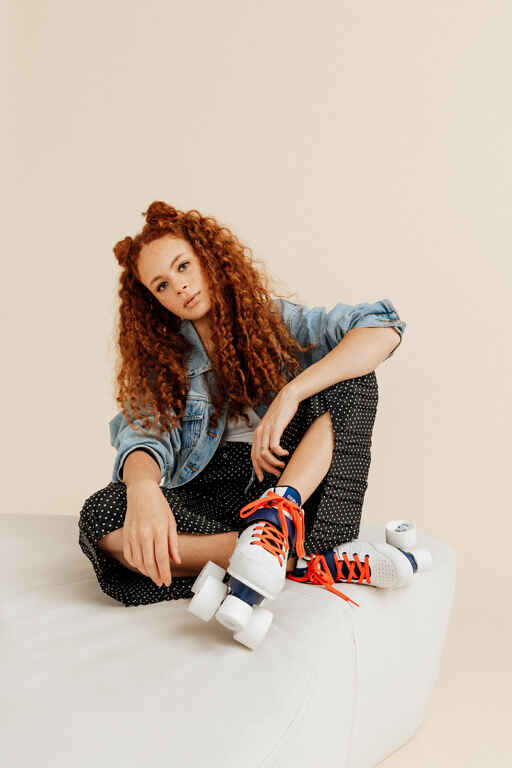 Adult Roller Skates Quad 100 White Decathlon