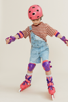 Set 3x2 protections roller trottinette skate enfant PLAY Bridal Pink pour  les clubs et collectivités