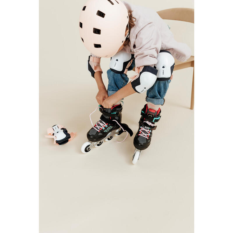 Roller fitness enfant FIT 5 Jr gris rose