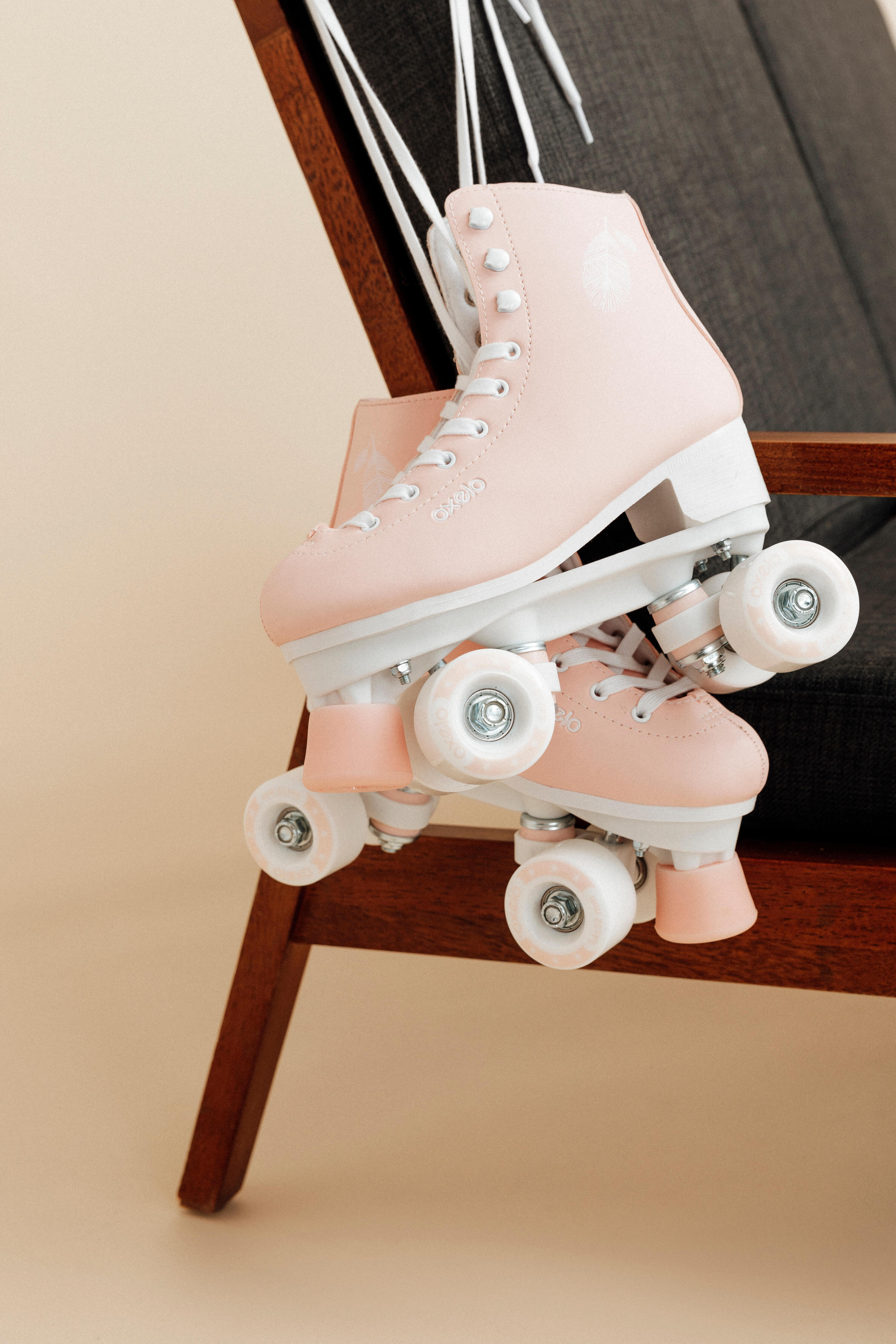 Kids' and Adult Artistic Roller Skating Quad Skates 100 - Pink 12/15