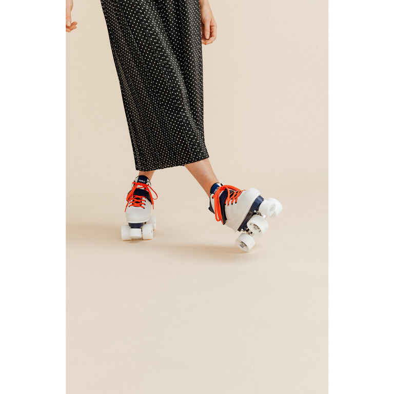 Adult Roller Skates Quad 100 White Decathlon