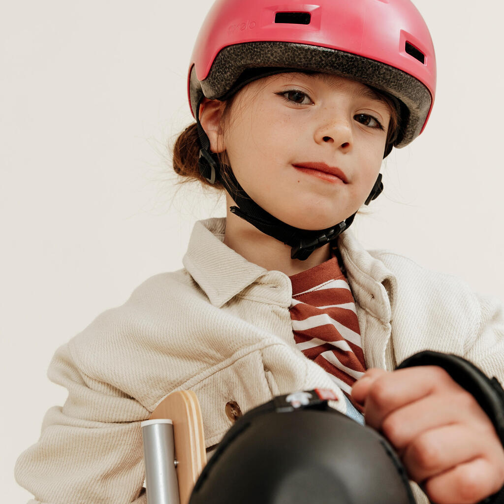 Casque enfant roller skateboard trottinette B100 Corail