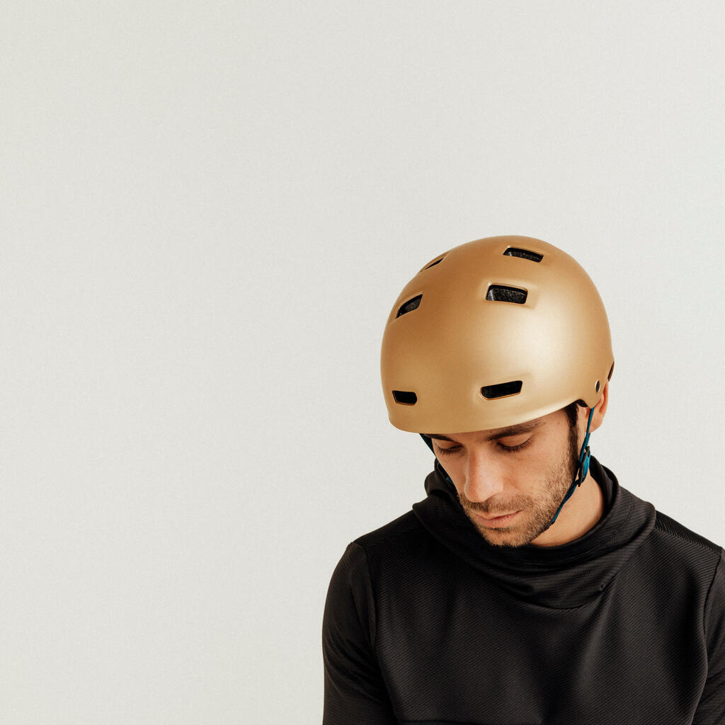 Casque roller skateboard trottinette MF540 Urban Gold