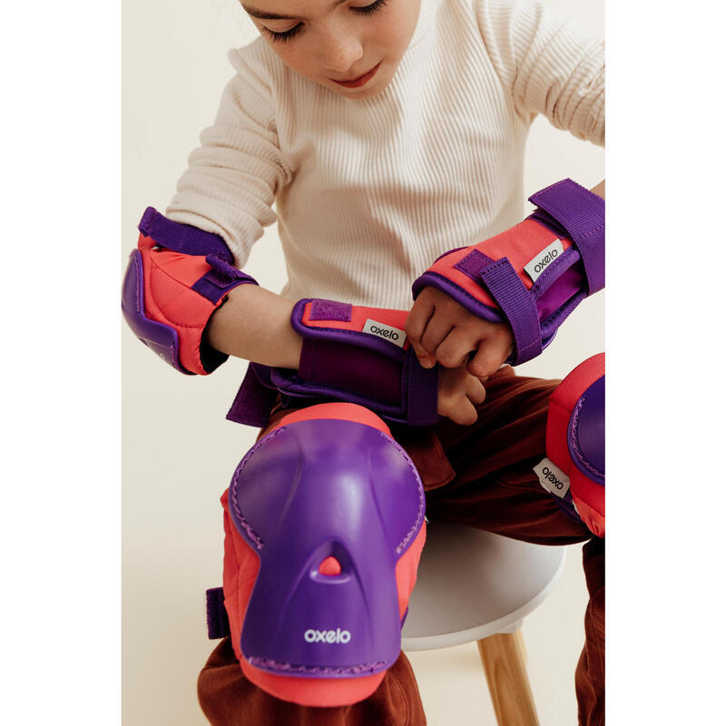 Kit de protección para patinaje para niños, protección ajustable para  patineta, rodilleras, coderas, protectores de muñeca, equipo deportivo de