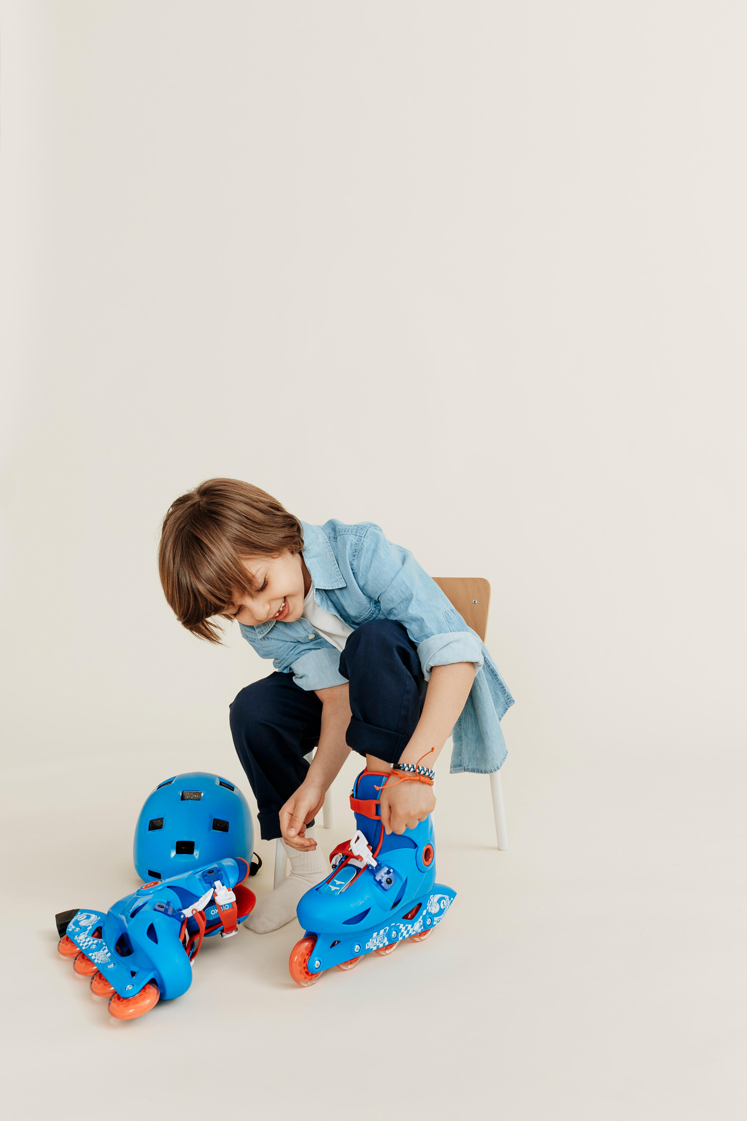Kids' Inline Skates Blue - Play 3 10/13