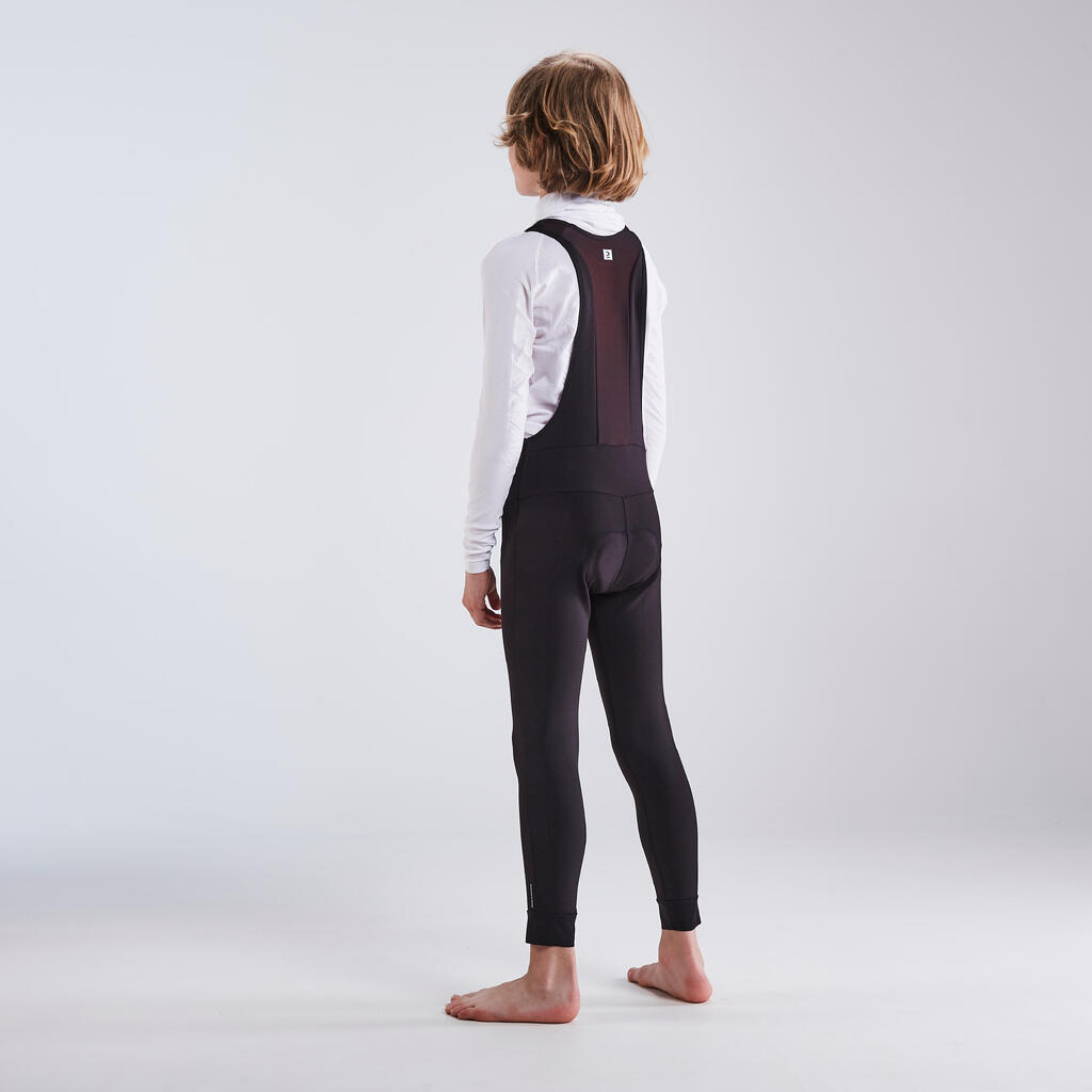 Kids' Cycling Bib Tights 900 - Black