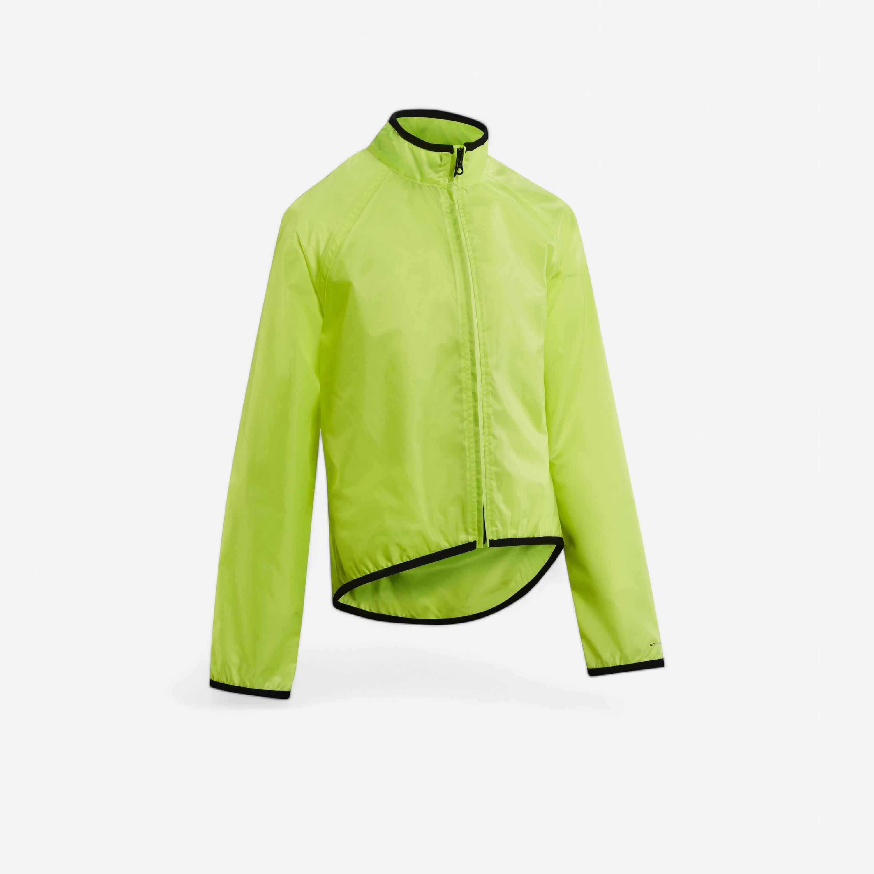 BTWIN Fahrrad Regenjacke 100 Kinder neongelb