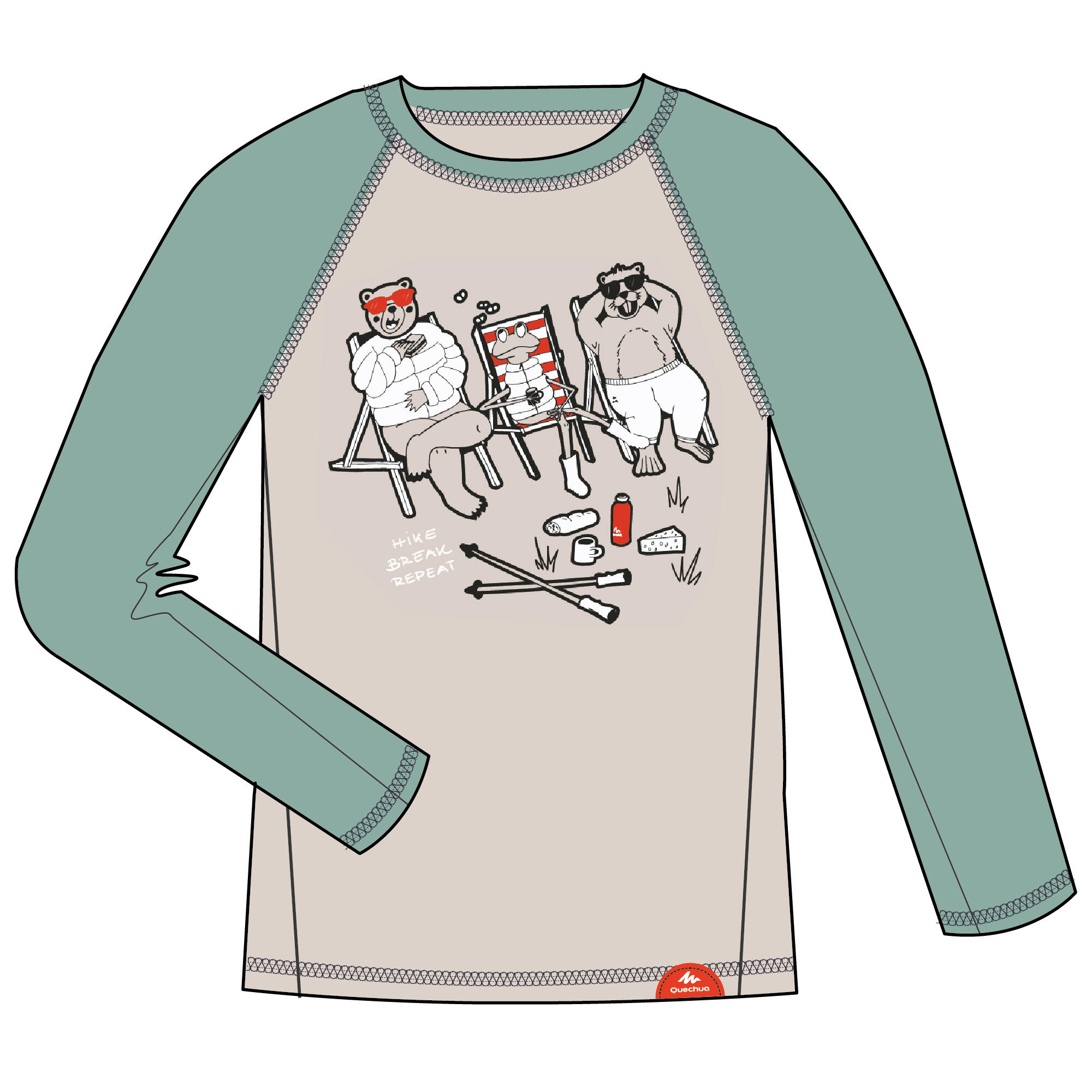 Kids’ ANTI-UV Long-Sleeved T-Shirt - MH150 KID - Aged 2-6 5/5