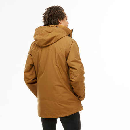 Men’s 3-in-1 waterproof hiking jacket -10°C, MH500 Mountain - Beige