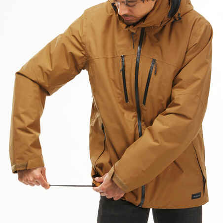 Men’s 3-in-1 waterproof hiking jacket -10°C, MH500 Mountain - Beige