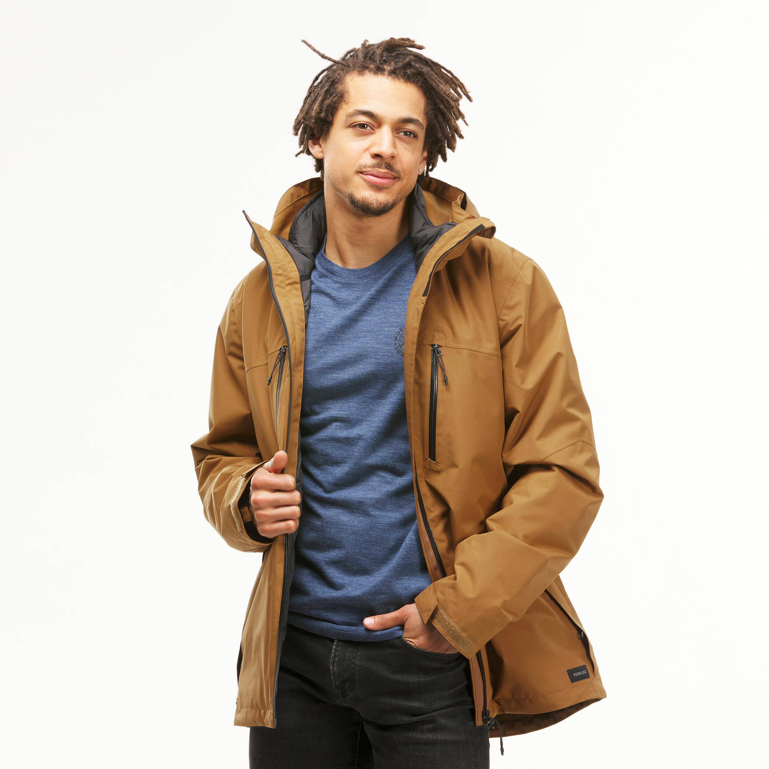 Men’s 3-in-1 waterproof hiking jacket - SH500 Mountain -10°C