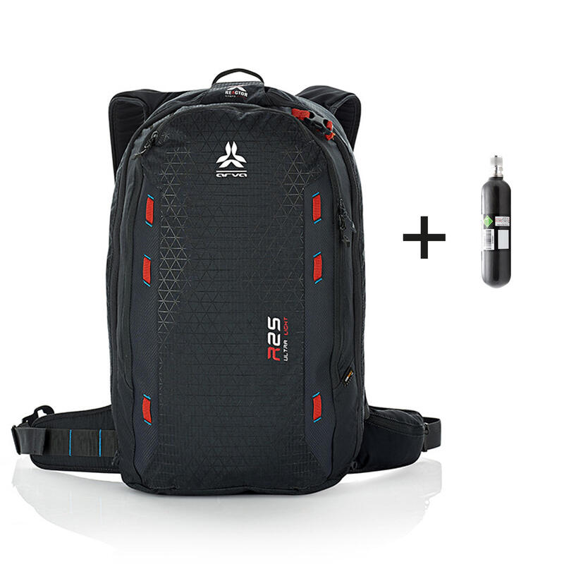 Sac Airbag Arva Reactor 25L ULTRA LIGHT noir (cartouche INCLUSE)