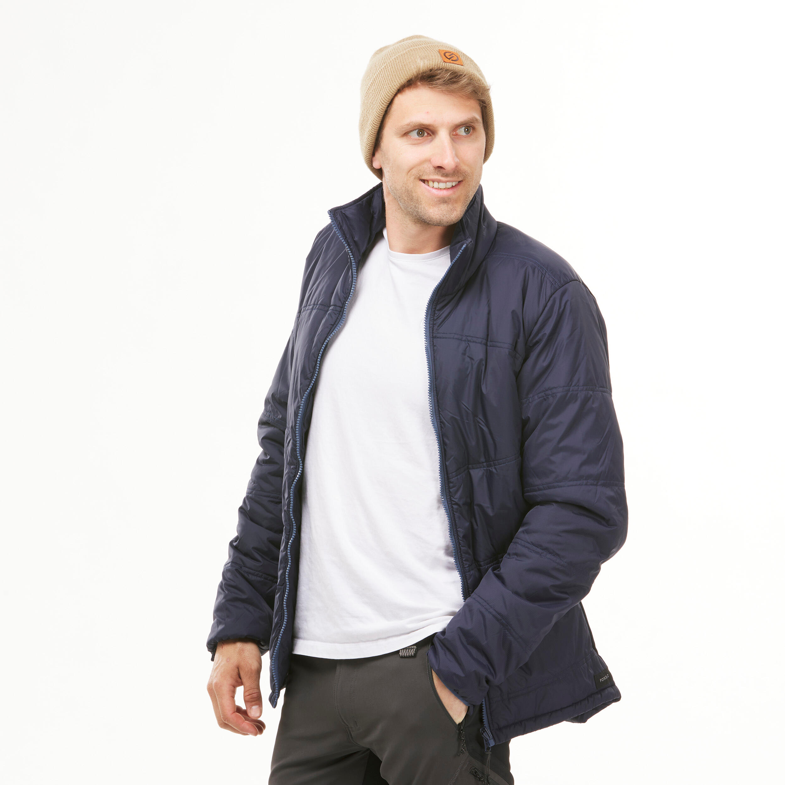 Veste 3en1 impermeable de trek voyage TRAVEL 500 10 C noire homme FORCLAZ Decathlon