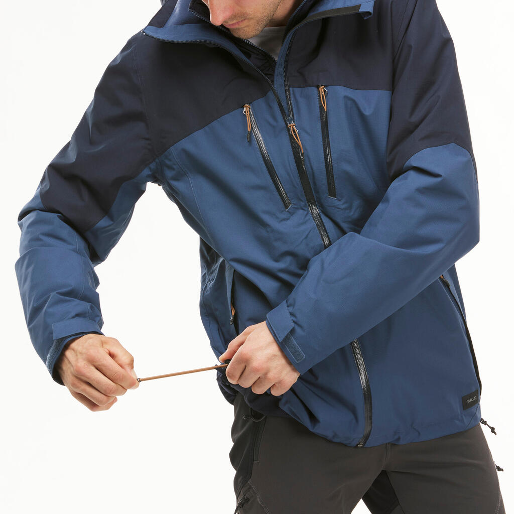 Chaqueta 3en1 impermeable de senderismo para hombre - SH500 azul