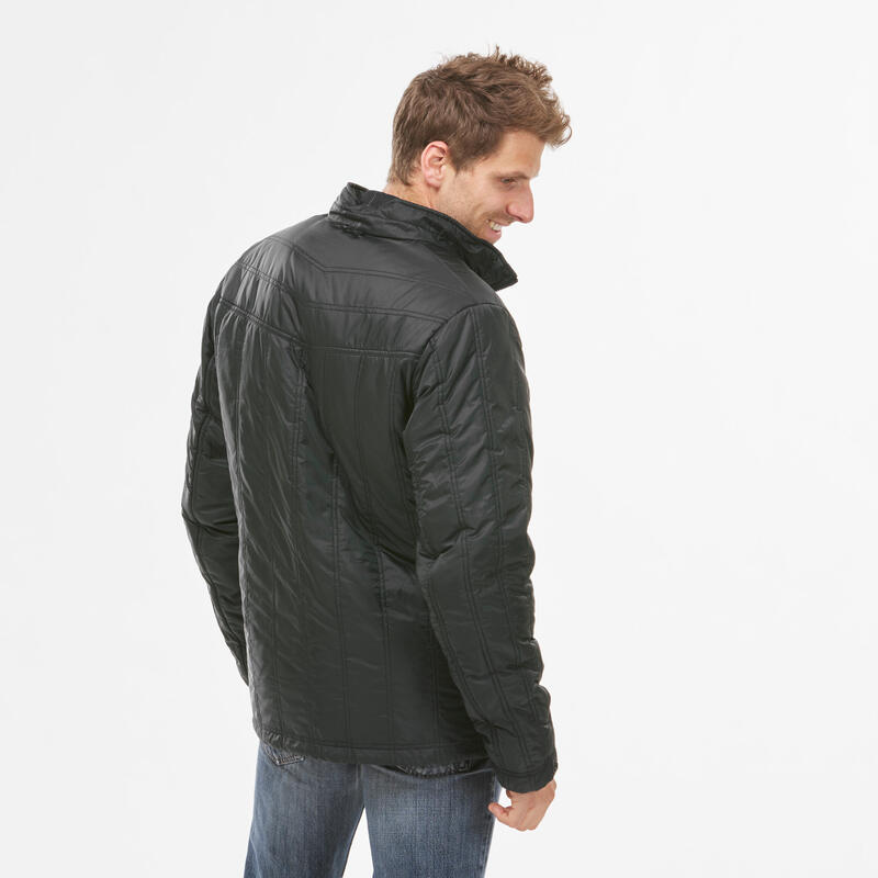 Veste 3en1 imperméable de trek voyage - TRAVEL 700 - 15° C Noire - Homme