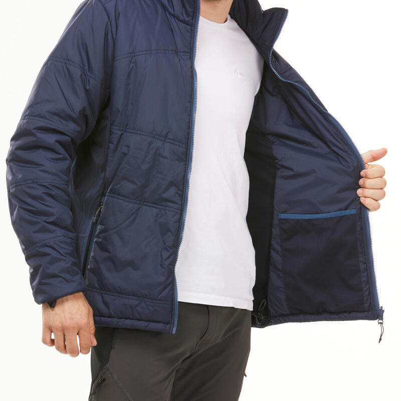 3-in-1-Jacke Herren bis -10 °C wasserdicht - Travel 500 blau 