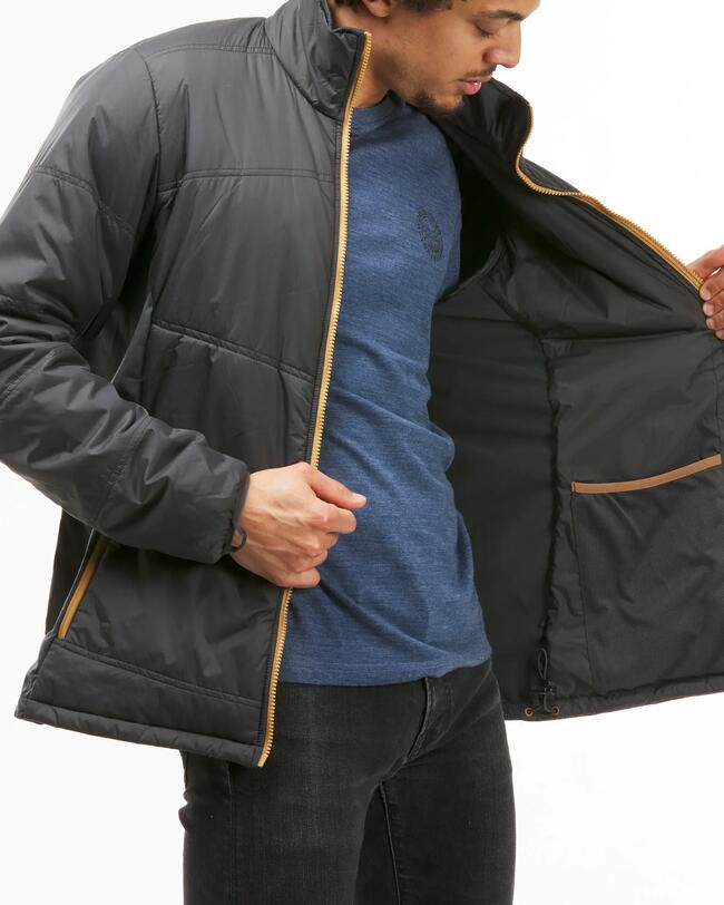 Chaqueta de trekking 3 en 1 impermeable Hombre - TRAVEL 500 -10 °C - Camel