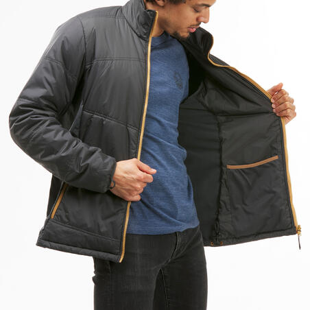 Куртка чоловіча Travel 500, 3 в 1, температура комфорту -10°C – Коричнева