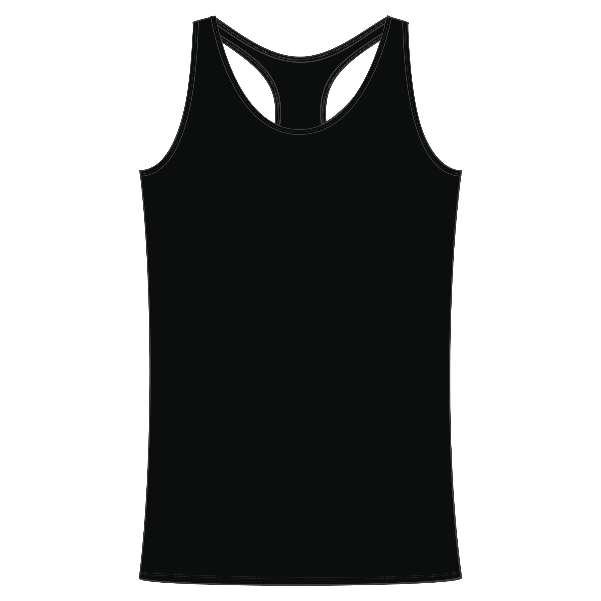Top de Alças de Ginástica com Costas em T MY TOP Menina Preto 3/4
