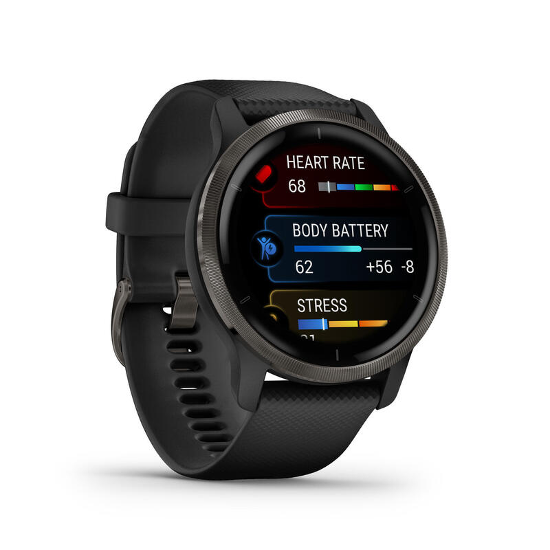Multisport gps-smartwatch Venu 2 zwart/grijs