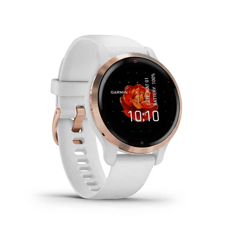 GPS-Uhr Smartwatch Multisport Garmin Venu 2S roségold/weiss Media 1