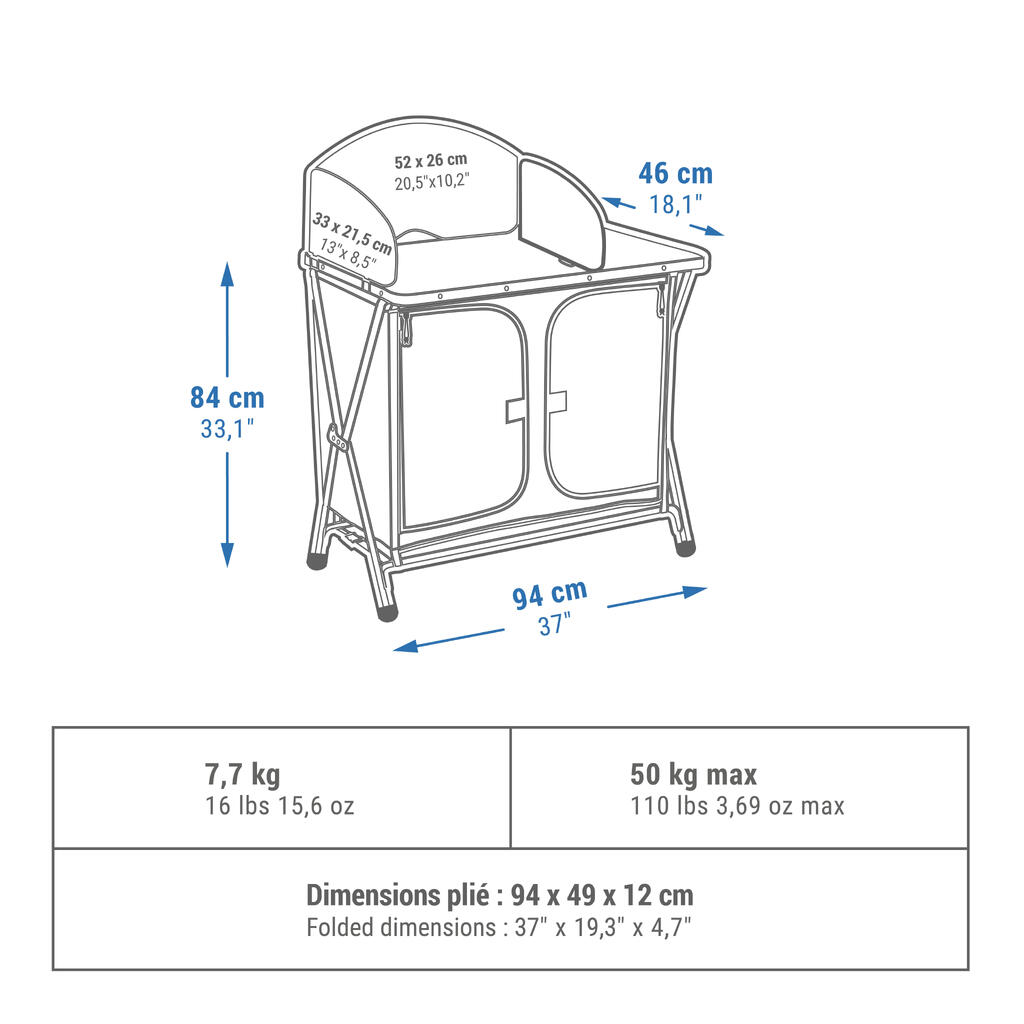 FOLDING CAMPING KITCHEN UNIT