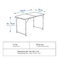 TABLE DE CAMPING PLIANTE - 4 À 6 PERSONNES