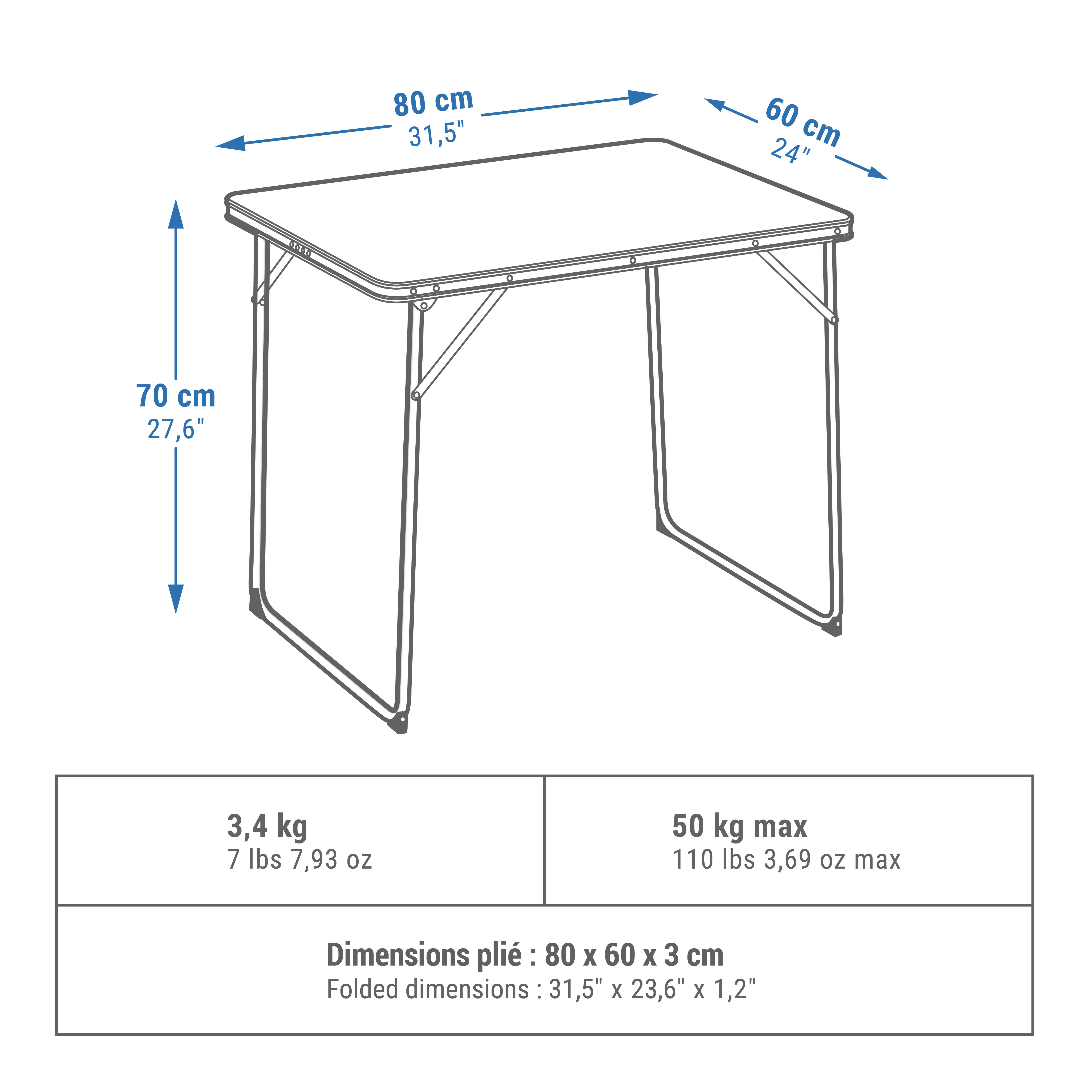 Table de camping pliable 2 à 4 personnes - QUECHUA