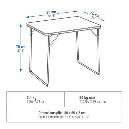 FOLDING CAMPING TABLE â€“ 2 TO 4 PEOPLE