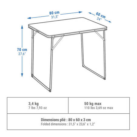 Folding Camping Table 2 to 4 People