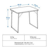 TABLE DE CAMPING PLIANTE - 2 À 4 PERSONNES