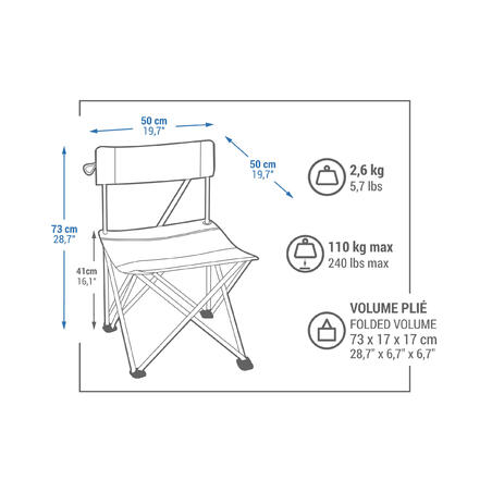 CHAISE PLIANTE POUR LE CAMPING