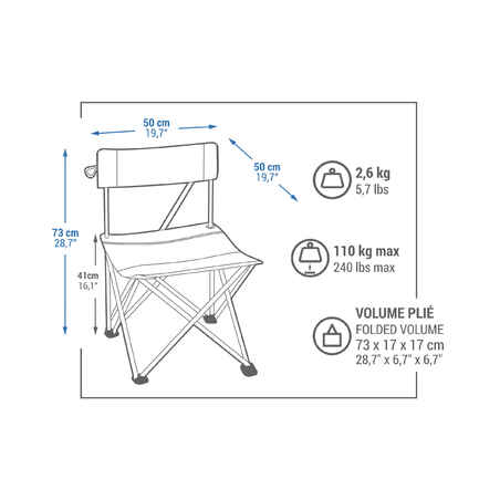 Silla plegable de camping Quechua Basic