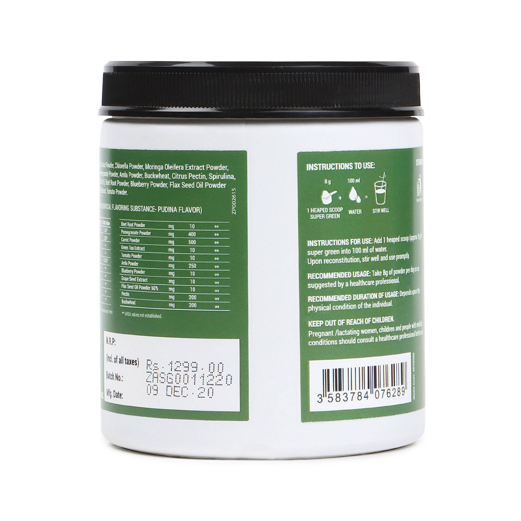 Super Green Powder- Pudina flavor -  4