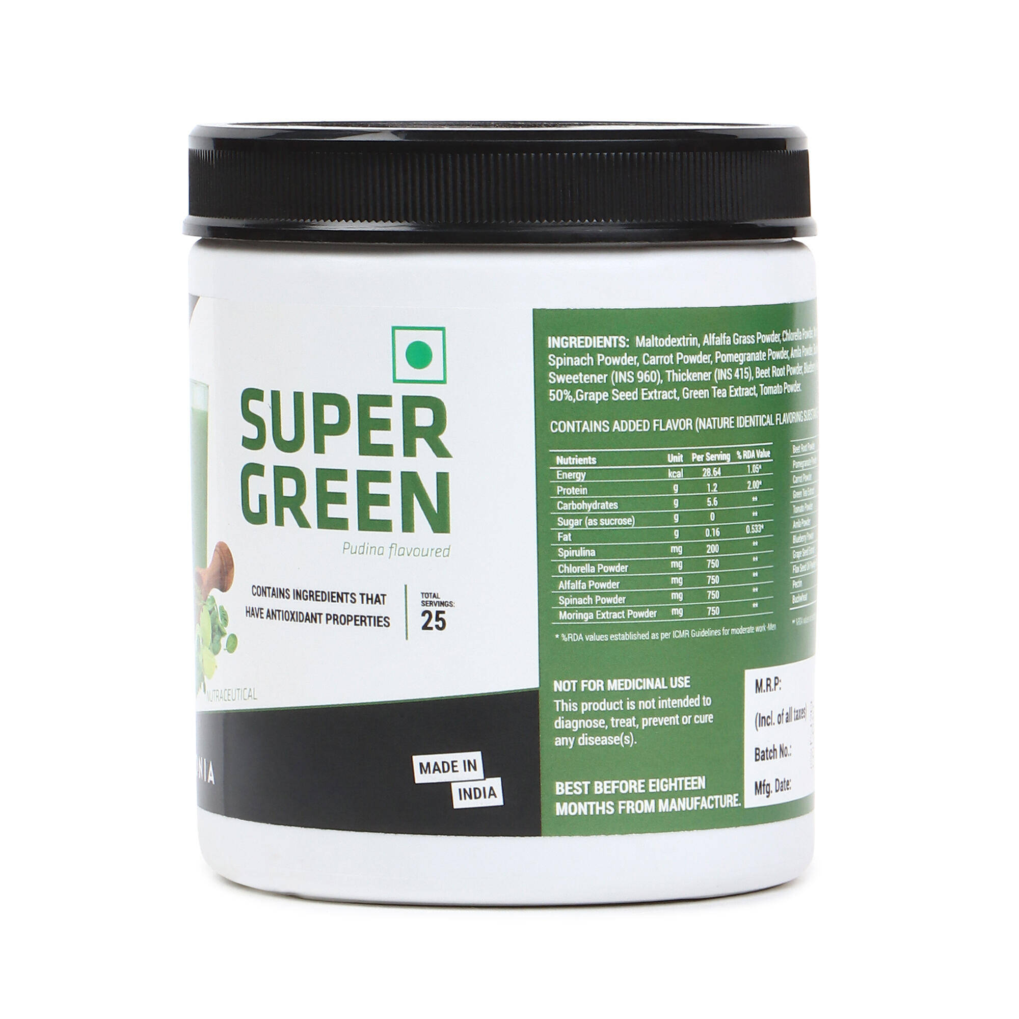 Super Green Powder- Pudina flavor -  2