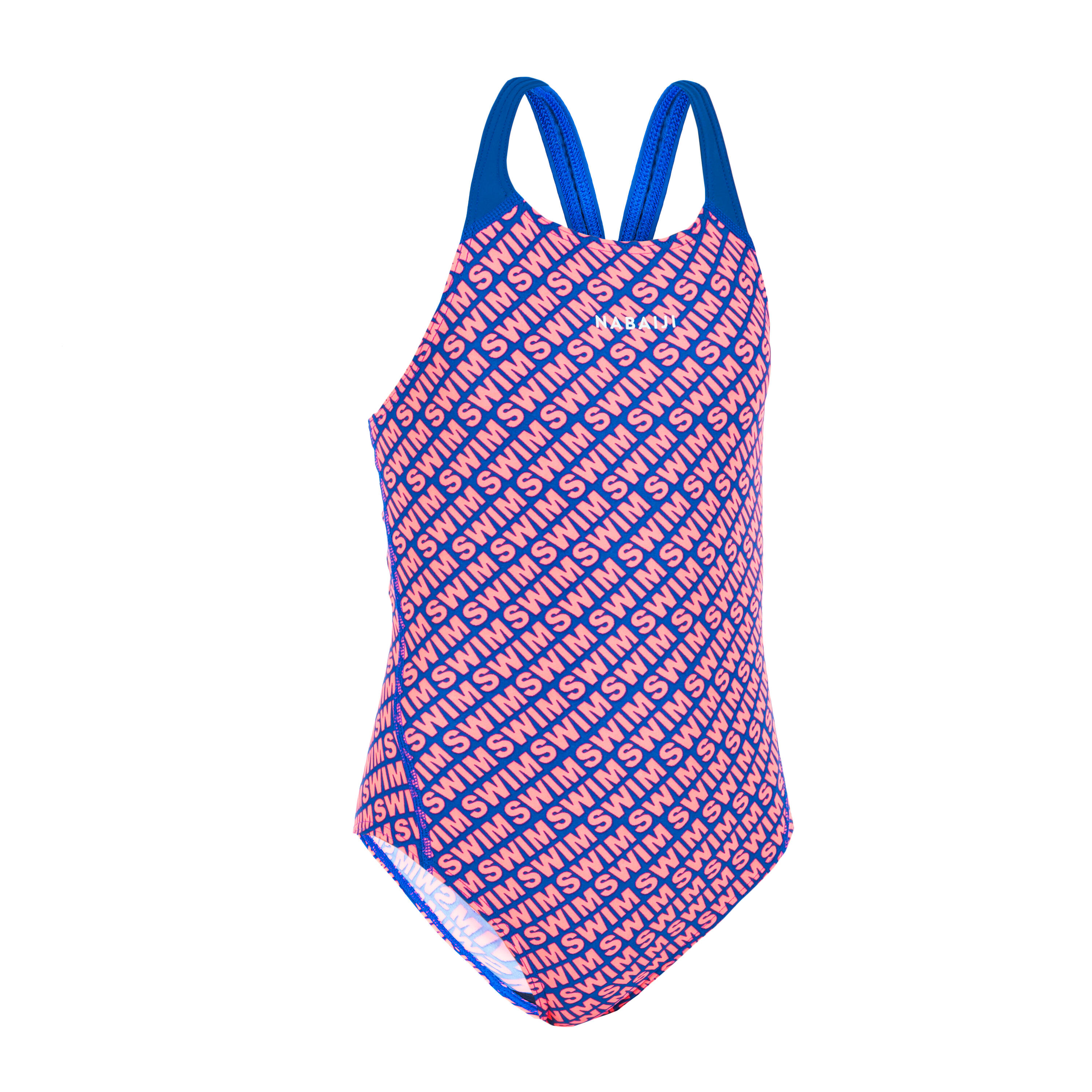 NABAIJI Costume intero bambina KAMYLEON TEXT blu-rosa