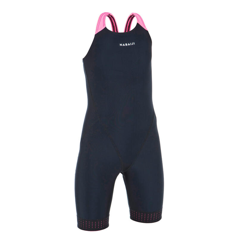 Girls' onepiece swimsuit shorty Kamyleon NABAIJI Decathlon